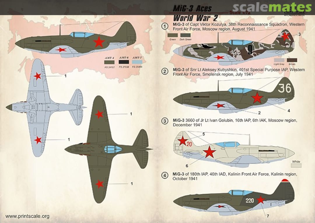 Boxart MiG-3 Aces of World War 2 72-283 Print Scale