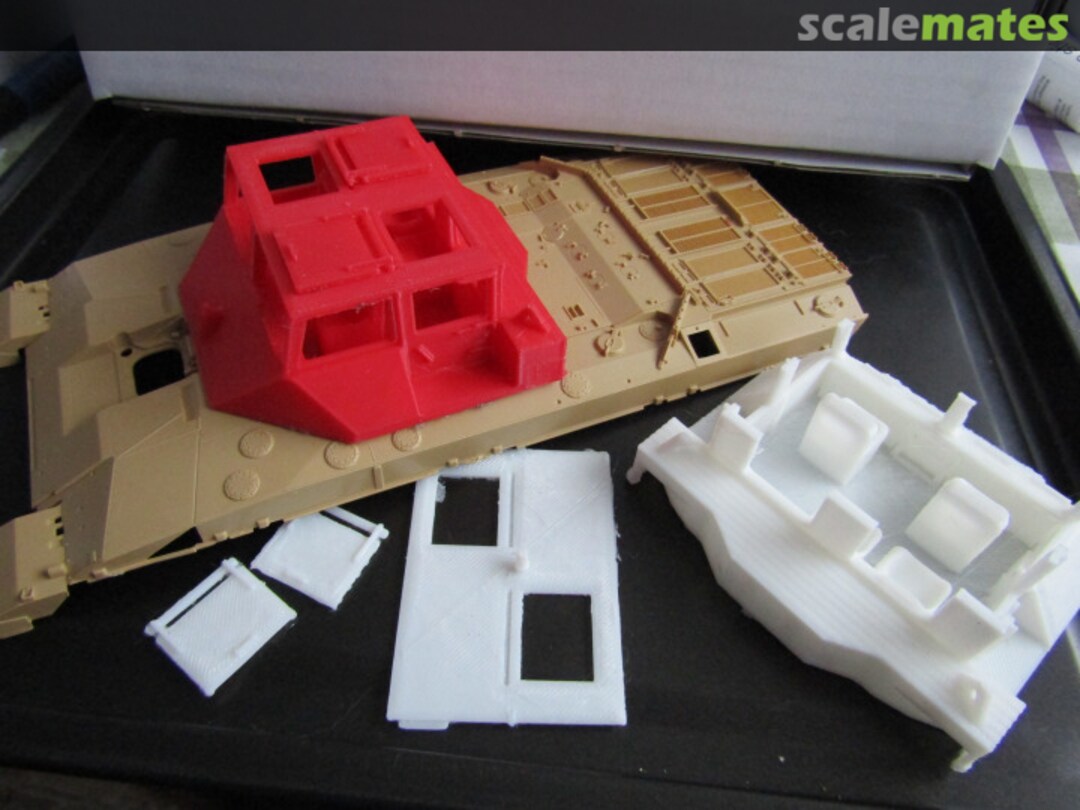 Boxart Driver Trainer Challenger tank conversion 3d print 1/35 db35002 Dragonbadger Models