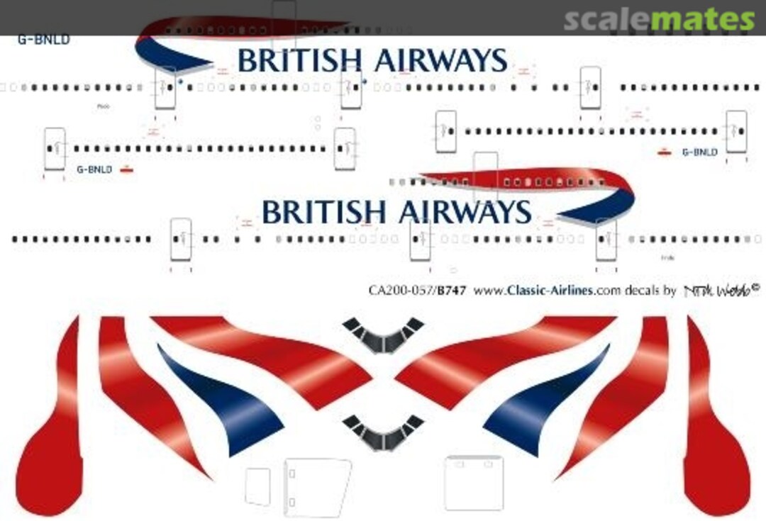 Boxart British Airways B747-4 CA200-057 Classic Airlines