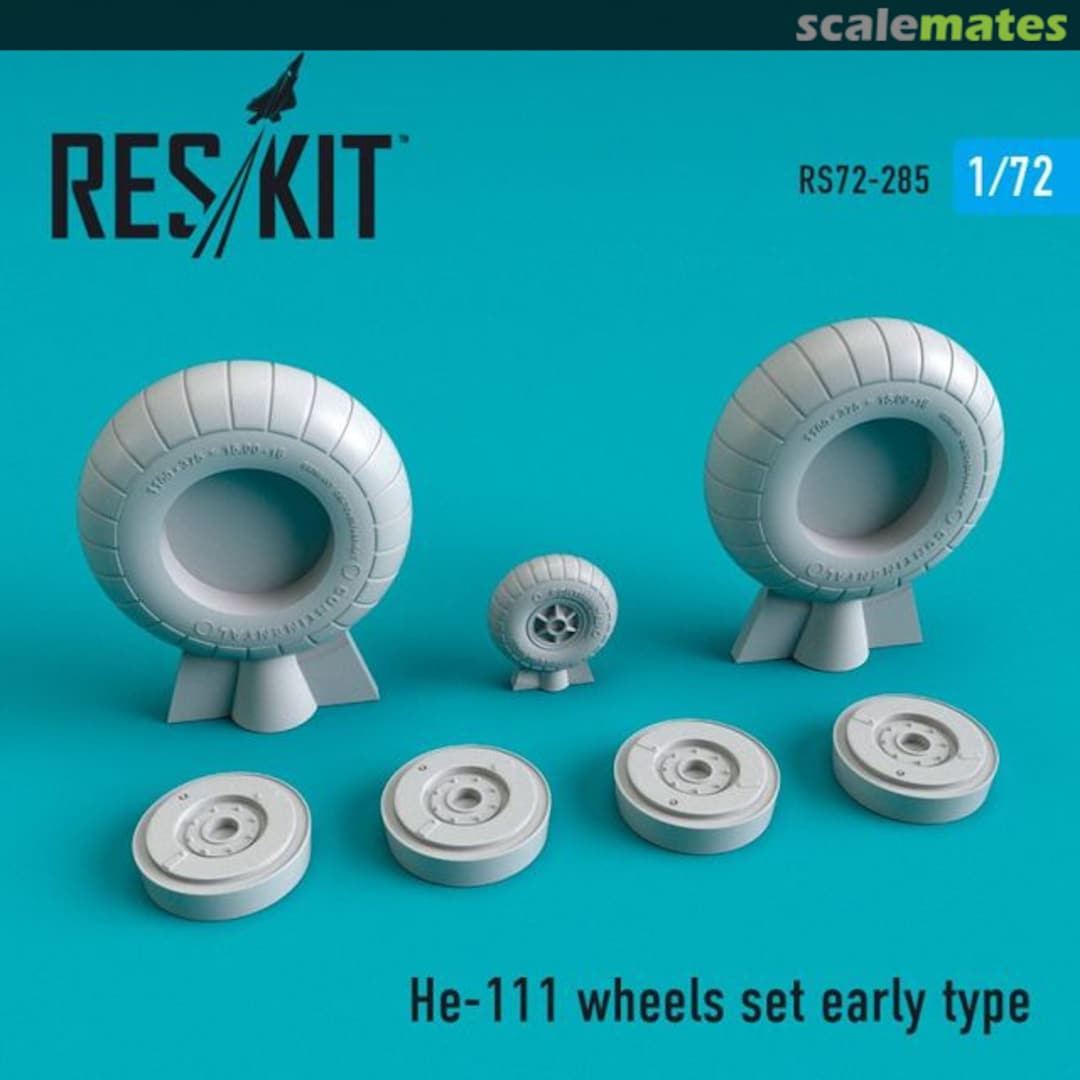 Boxart He 111 - wheels set early RS72-0285 ResKit