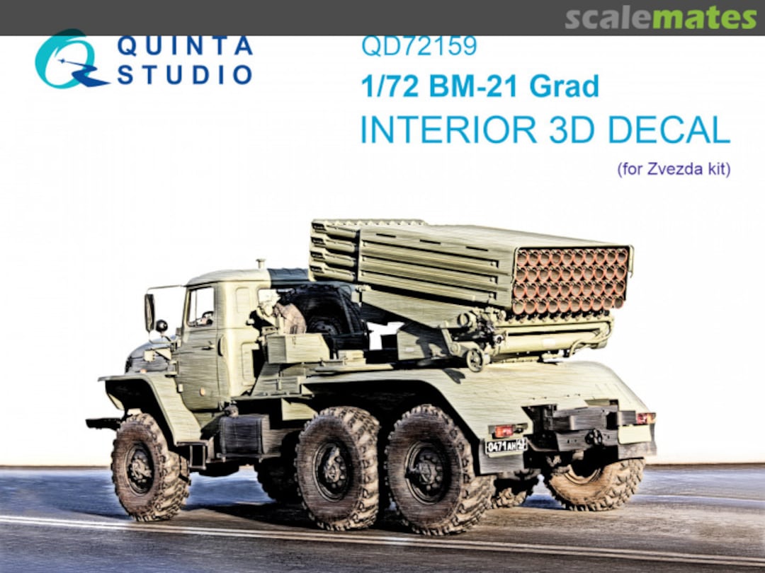 Boxart BM-21 Grad interior 3D decals QD72159 Quinta Studio