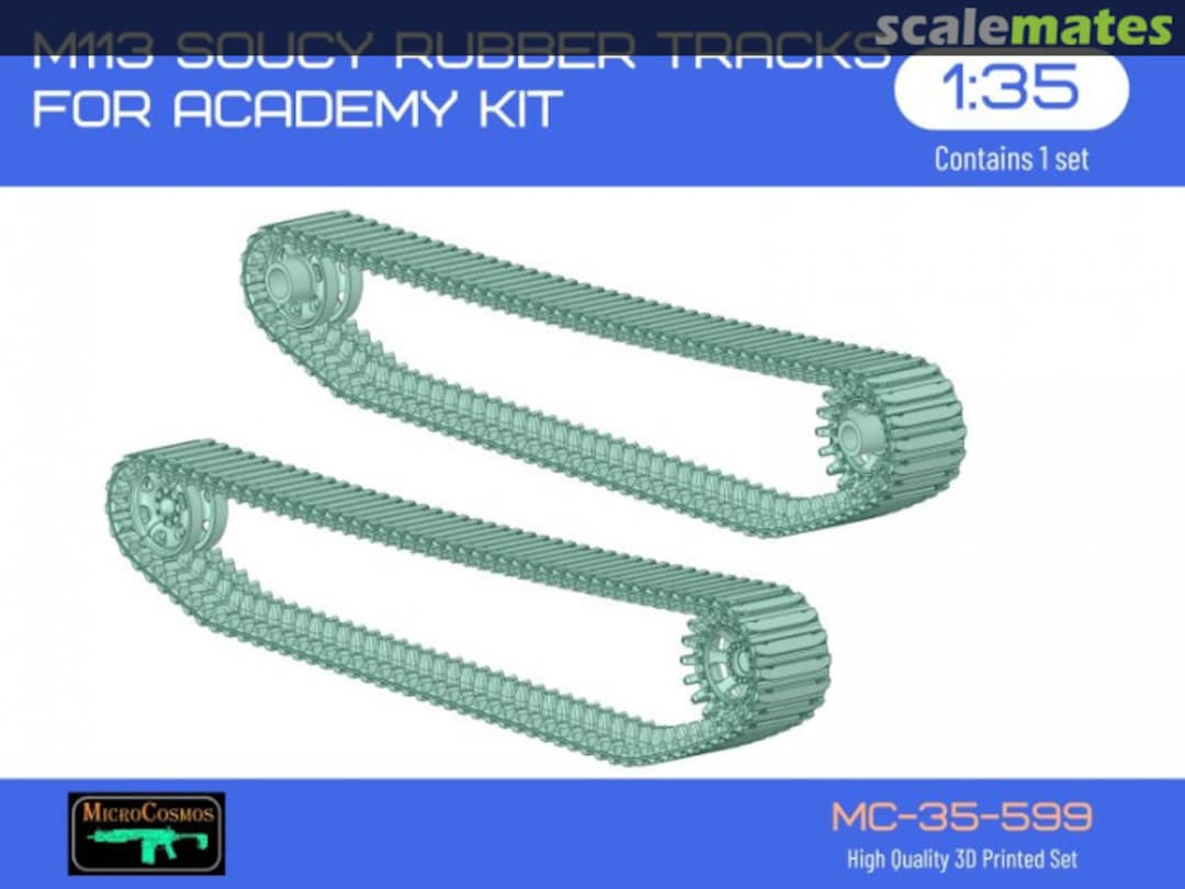 Boxart M113 Soucy Rubber Tracks for Academy kit, 1/35 MC-35-599 3D MicroCosmos