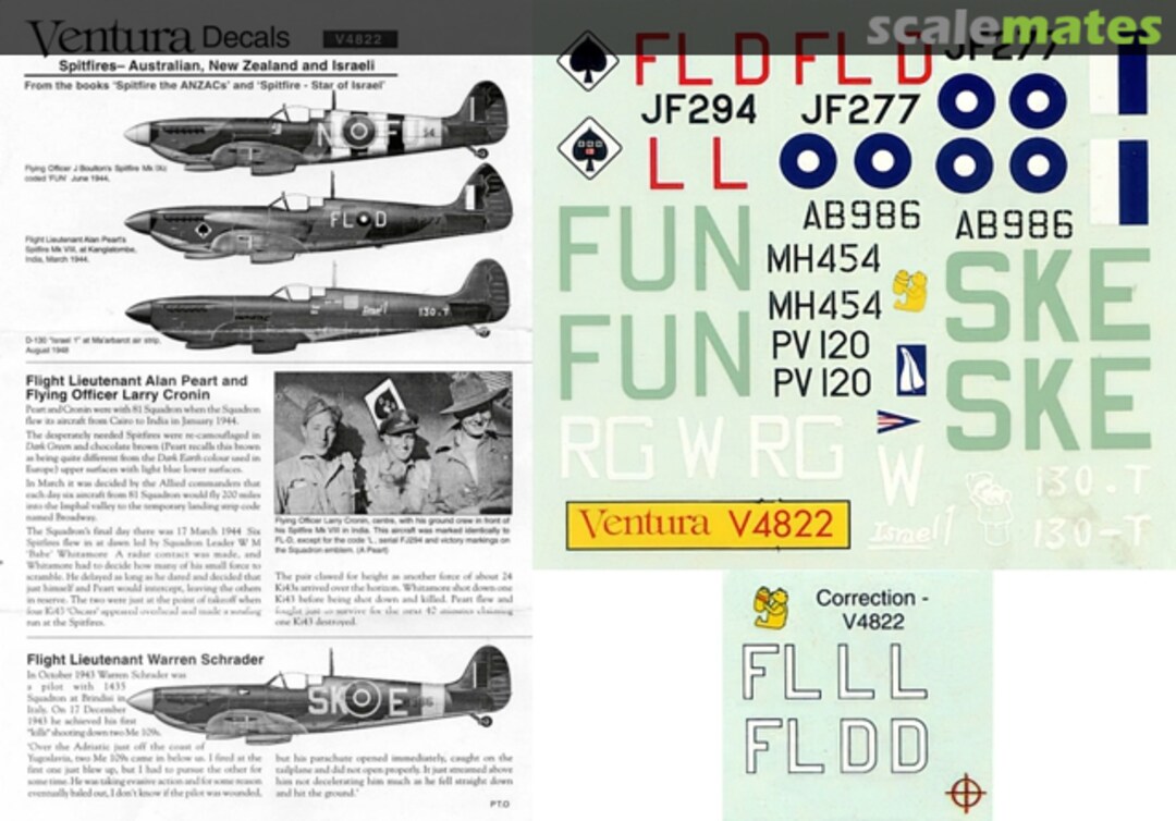 Boxart Spitfires - Australian, New Zealand and Israeli V4822 Ventura