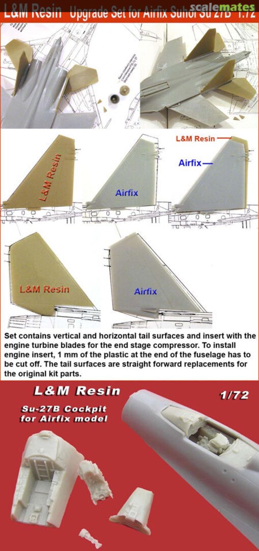 Boxart Upgrade set for Airfix Su 27B  L&M Resin Kits