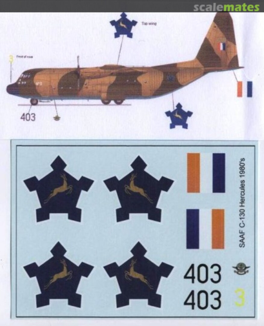 Boxart SAAF C-130 Hercules MAV-480188 MAV Decals