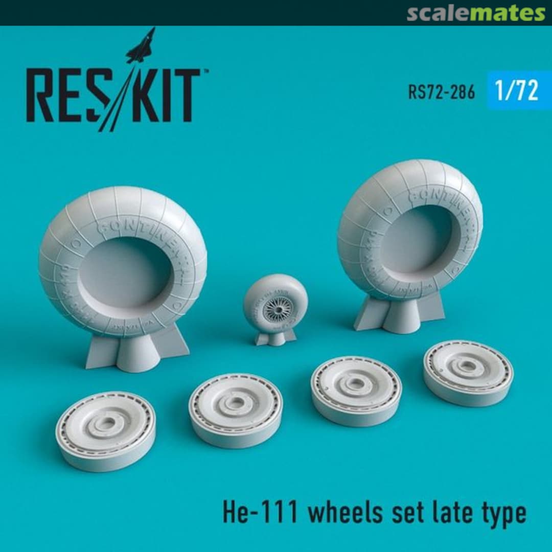 Boxart He 111 - wheels set late RS72-0286 ResKit