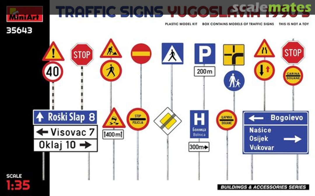 Boxart Traffic Signs, Yugoslavia 1990's 35643 MiniArt