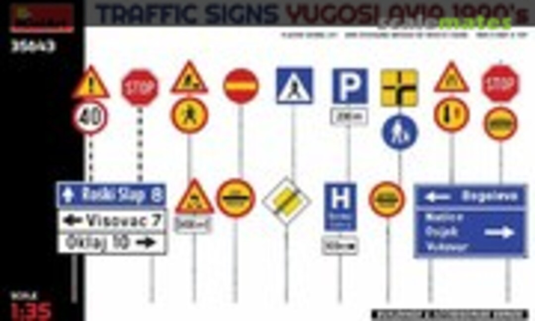 1:35 Traffic Signs Yugoslavia 1990's (MiniArt 35643)