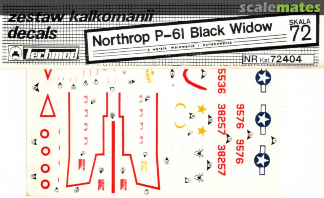 Boxart Northrop P-61 Black Widow 72404 Techmod