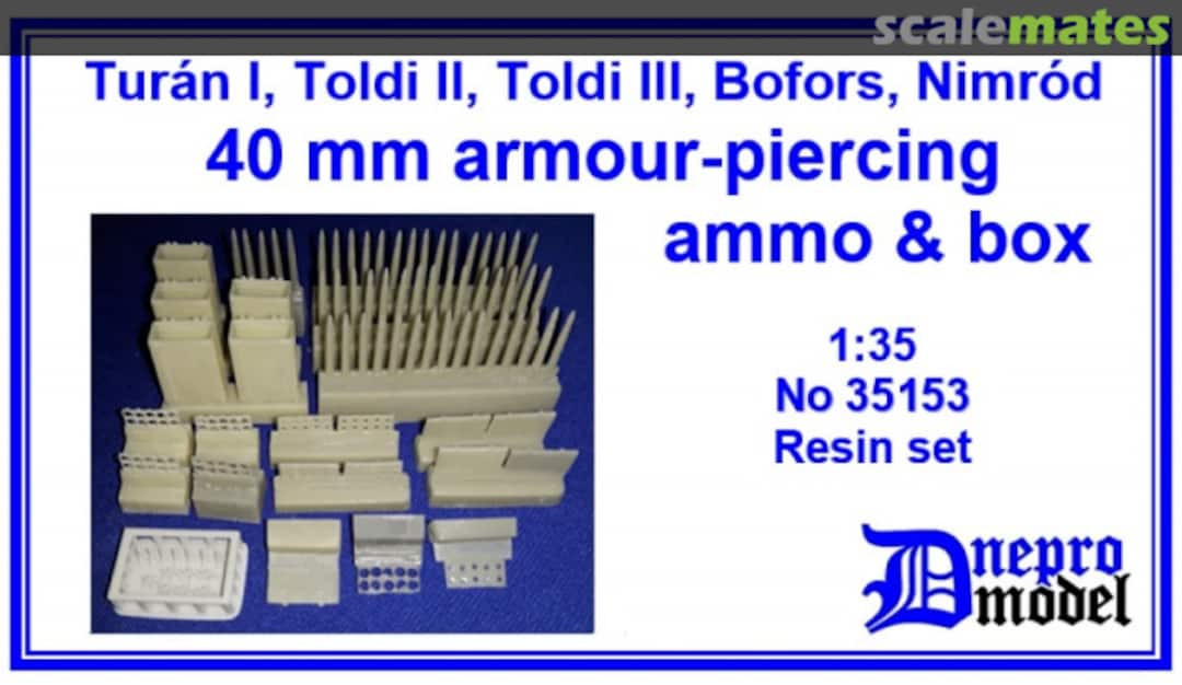 Boxart 40mm Armor-Piercing Ammo & Box 35153 Dnepro Model