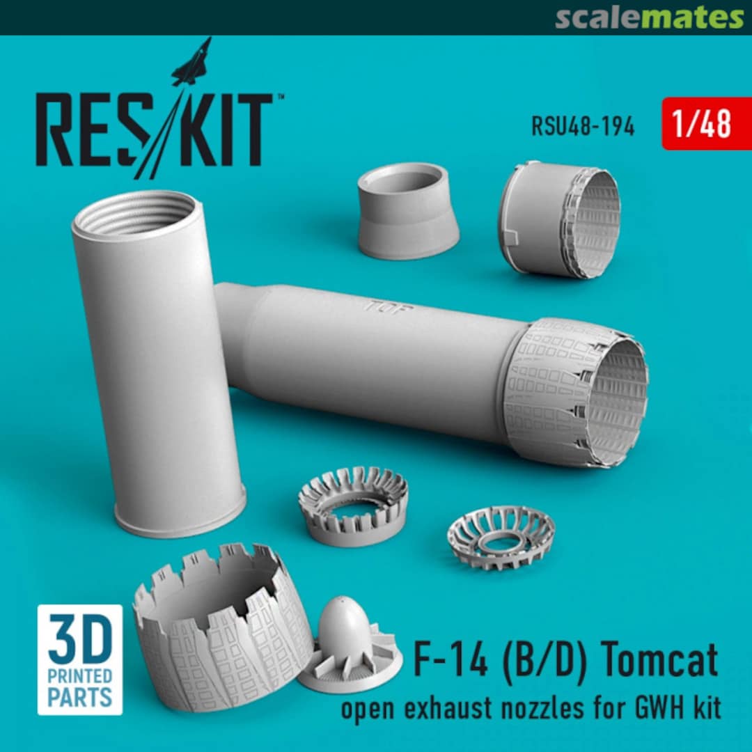 Boxart F-14 (B,D) Tomcat - Open Exhaust Nozzles RSU48-0194 ResKit