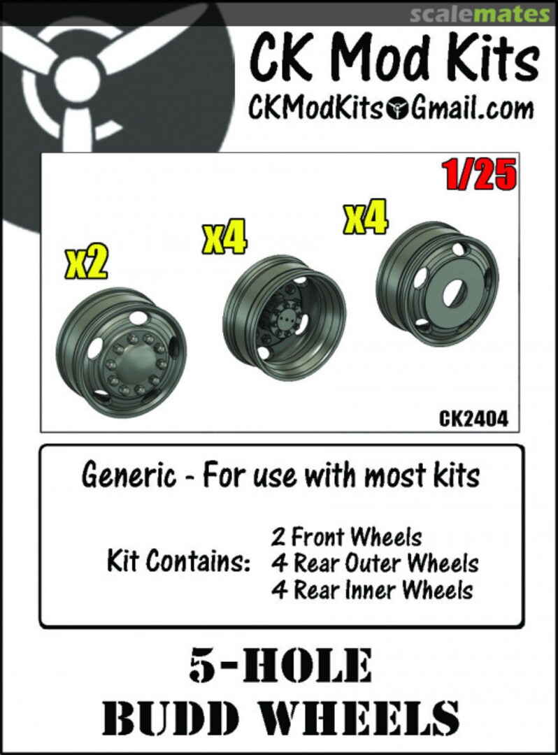 Boxart 5-Hole Budd Wheels CK2404 CK Mod Kits