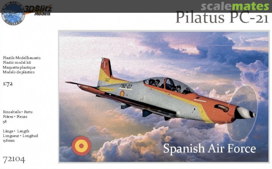 Boxart Pilatus PC-21 72104 3D Blitz Models