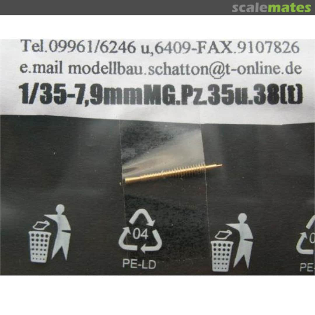 Boxart 7,92mm MG 37(t) Rohr 3509 Schatton Modellbau