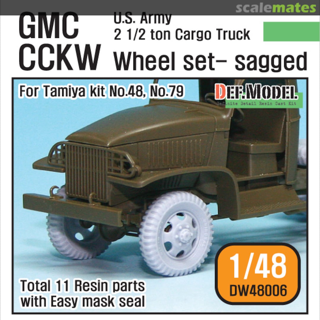 Boxart U.S GMC CCKW Cargo Truck Sagged Wheel set DW48006 Def.Model