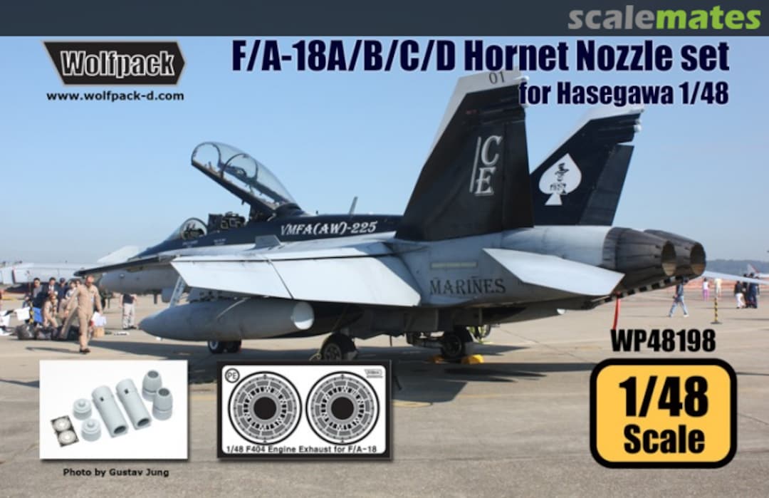 Boxart F/A-18A/B/C/D Hornet F404 Engine Nozzle Set WP48198 Wolfpack