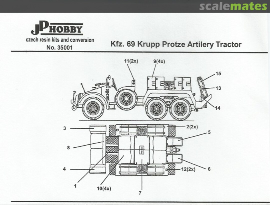 Boxart Kfz.69 Krupp Protze Artilery Tractor 35001 JP Hobby