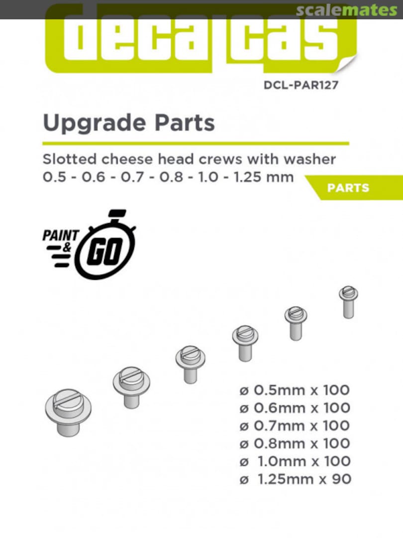 Boxart Slotted cheese head screws with washer DCL-PAR127 Decalcas