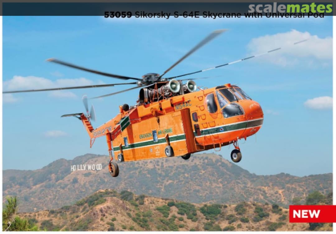 Boxart Sikorsky S-64E Skycrane with universal pod 53059 ICM