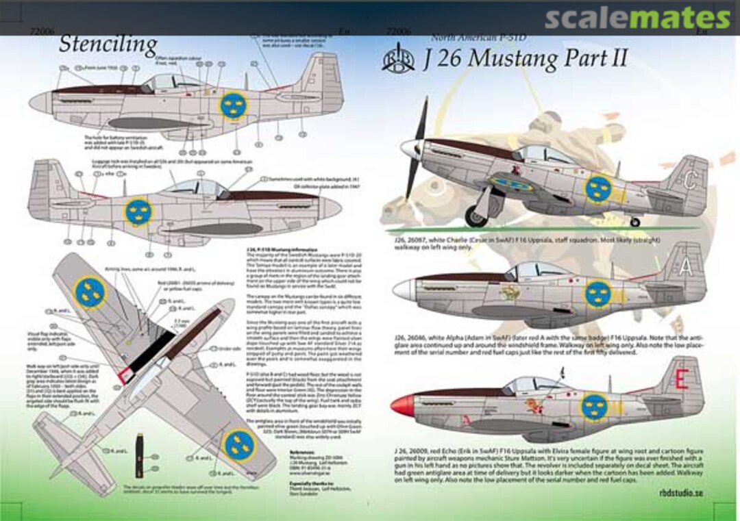 Boxart J 26 Mustang Part II 72006 RB Decals