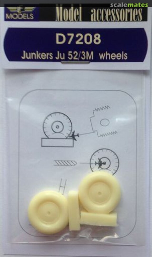 Boxart Junkers Ju 52/3M Weighted Wheels D7208 LF Models