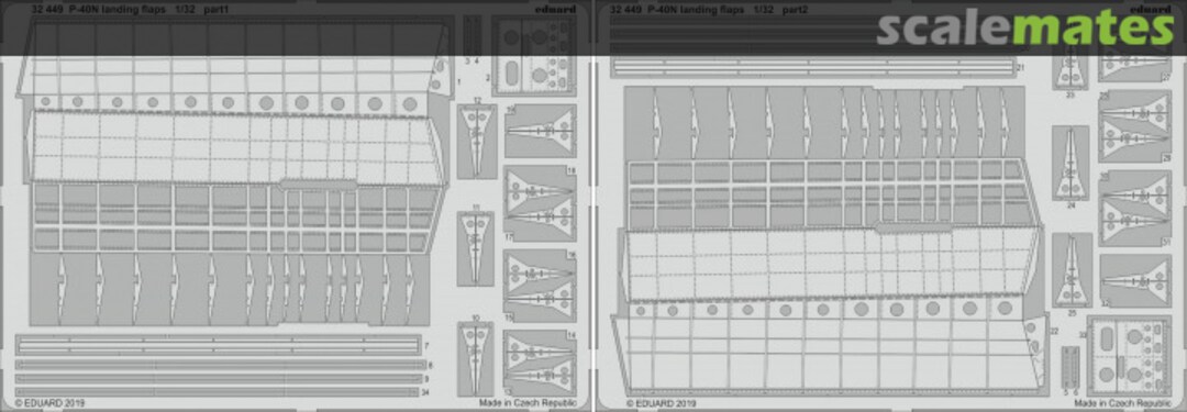 Boxart P-40N landing flaps TRUMPETER 32449 Eduard