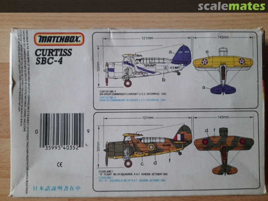 Contents Curtiss SBC-4 PK-35 Matchbox