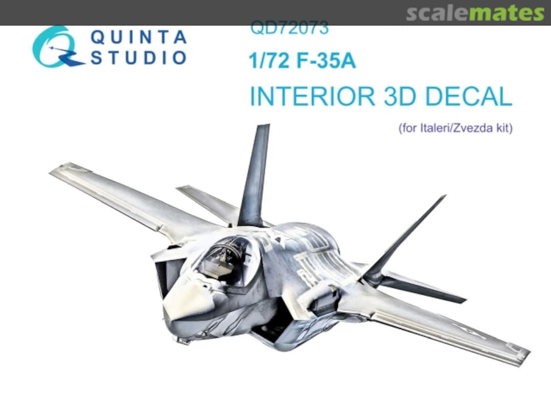 Boxart F-35A interior 3D decals QD72073 Quinta Studio