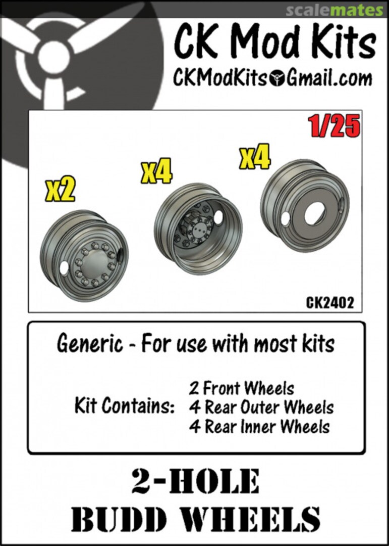 Boxart 2-Hole Budd Wheels CK2402 CK Mod Kits