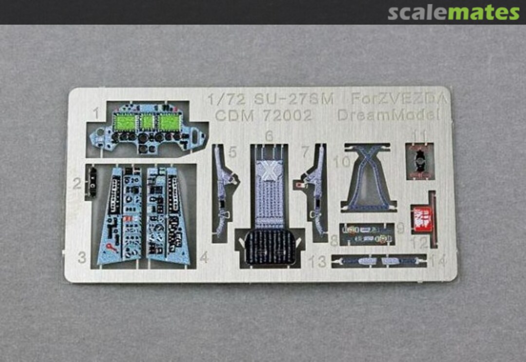 Boxart Cockpit PE for Sukhoi Su-27SM CDM 72002 DreamModel