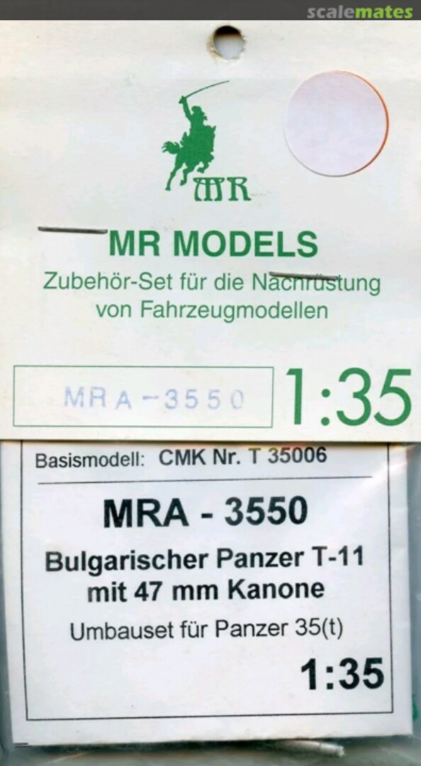 Boxart Bulgarischer panzer T-11 mit 47 mm Kanone mr-3550 MR Modellbau