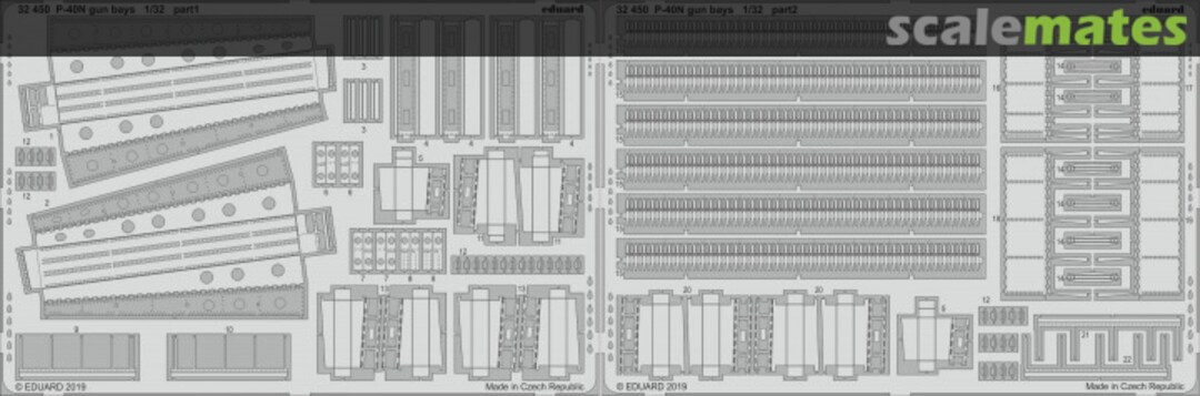 Boxart P-40N gun bays TRUMPETER 32450 Eduard