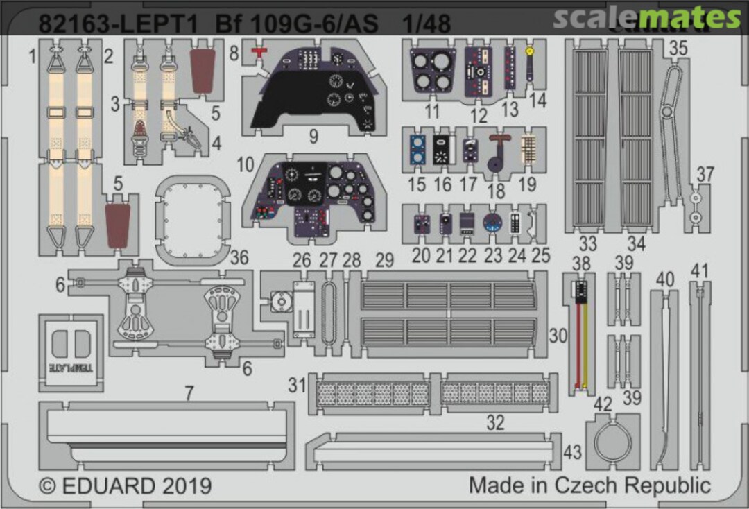 Boxart Bf 109G-6/ AS PE-set 82163-LEPT Eduard