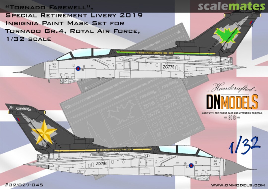 Boxart Tornado Farewell GR.4 Special Retirement Livery 2019 Insignia Paint Mask Set 32/827-045 DN Models