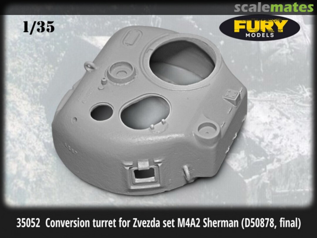 Boxart Conversion turret for Zvezda set M4A2 Sherman (D50878, final) 35052 Fury Models