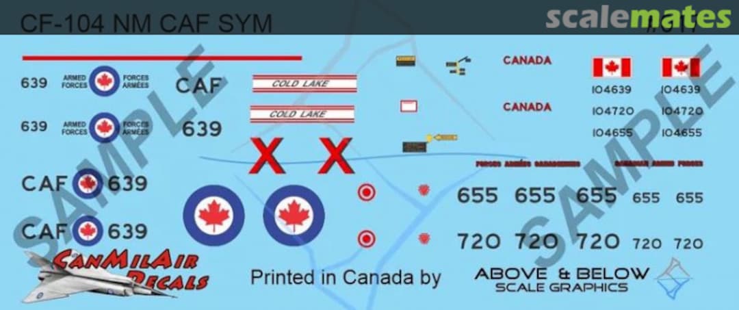 Boxart Canadair CF-104 Starfighter 017 Above & Below Graphics