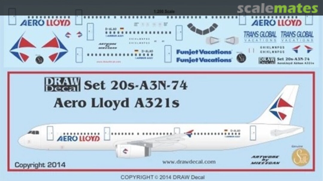 Boxart Aero Lloyd A321s 20-A3N-74 Draw Decal