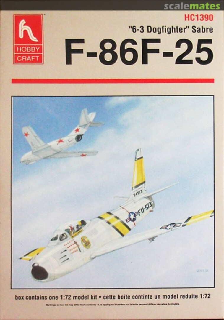 Boxart '6-3 Dogfighter' Sabre F-86F-25 HC1390 Hobbycraft