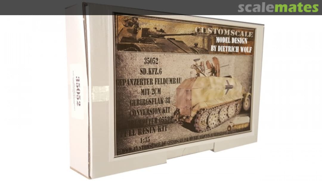 Boxart Sd.Kfz.6 gepanzerter Feldumbau mit 2cm Gebirgsflak 35052 Custom-Scale