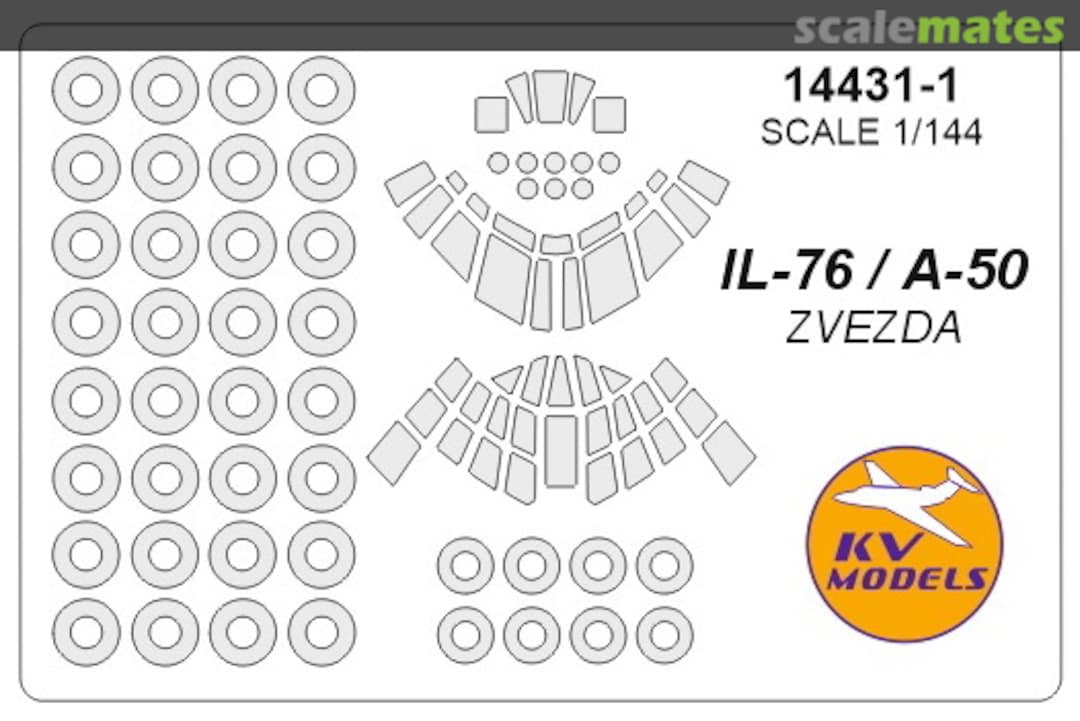 Boxart Ilyushin IL-76 / A-50 and wheels masks 14431-1 KV Models