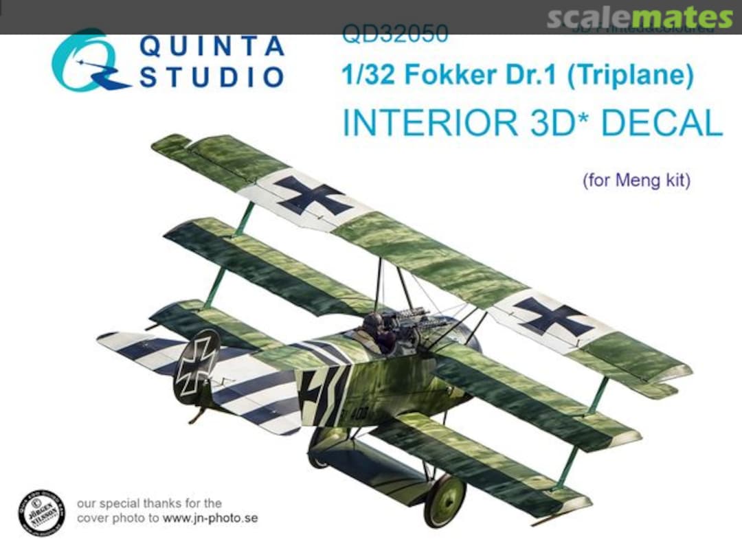 Boxart Fokker Dr.1 interior 3D decals QD32050 Quinta Studio