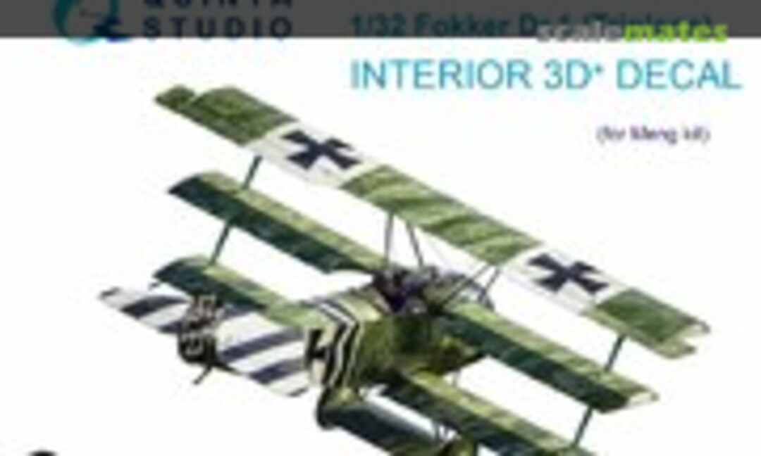 1:32 Fokker Dr.1 interior 3D decals (Quinta Studio QD32050)