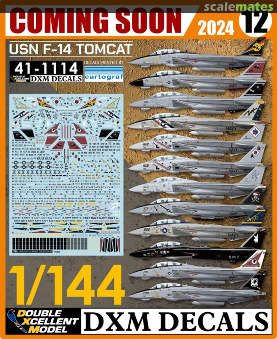 Boxart USN F-14 Tomcat 41-1114 DXM Decals