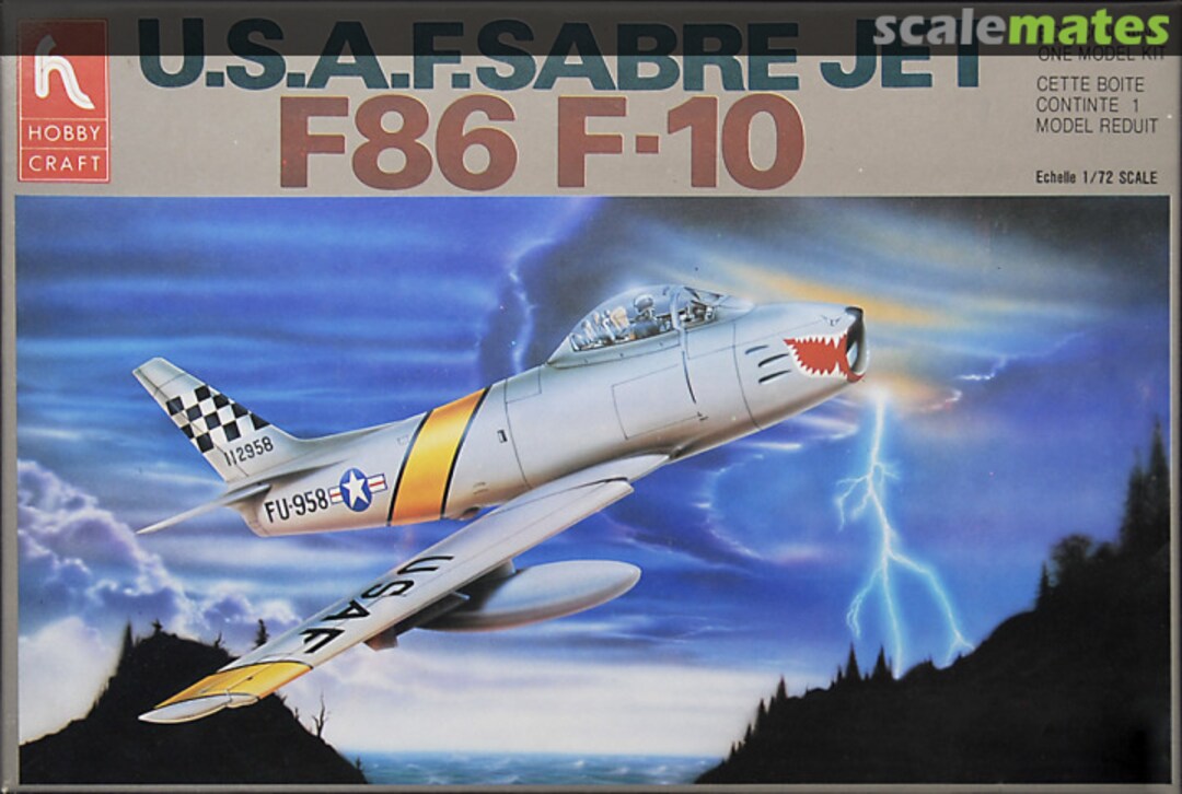 Boxart U.S.A.F. Sabre Jet F86 F-10 HC1383 Hobbycraft