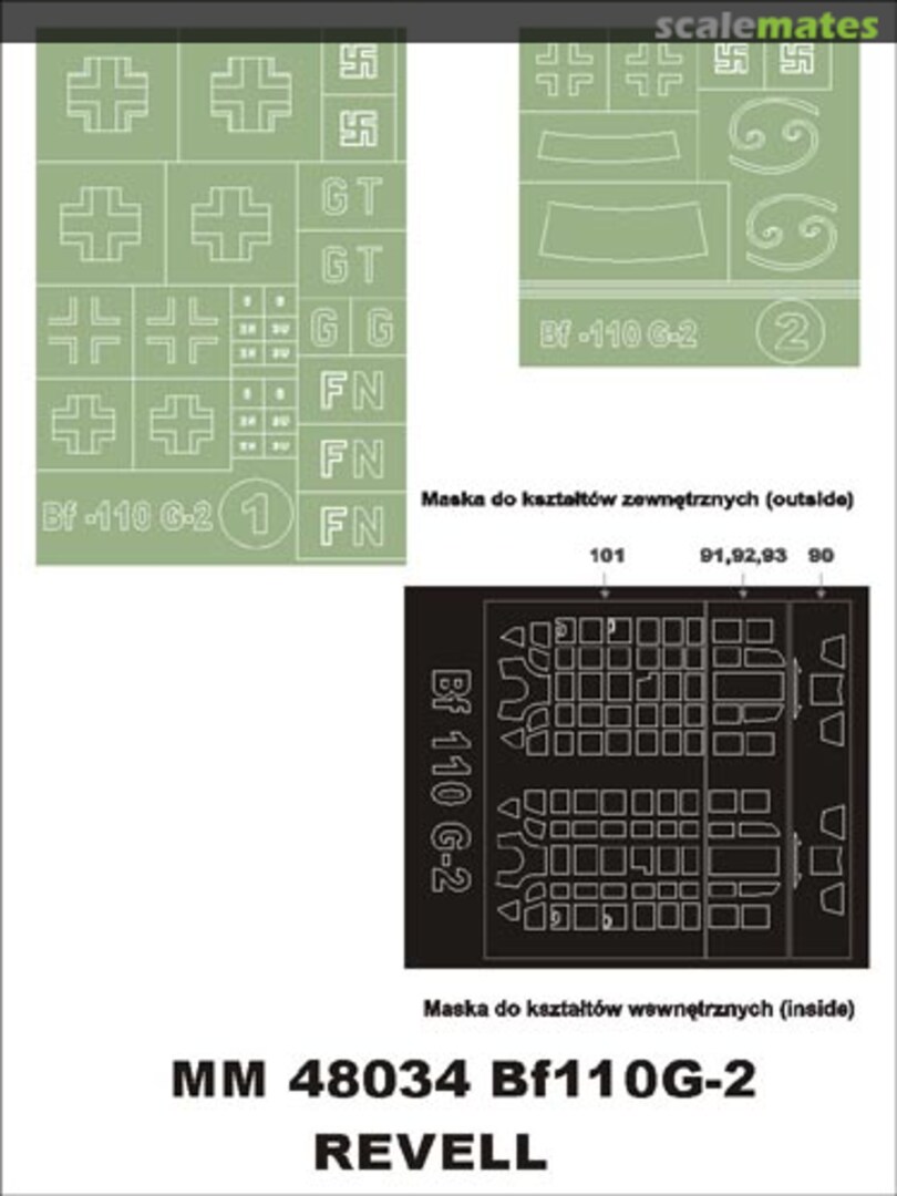 Boxart Messerschmitt Bf 110 G-2 MM48034 Montex