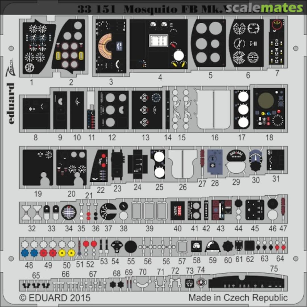 Boxart Mosquito Mk.VI interior 33151 Eduard