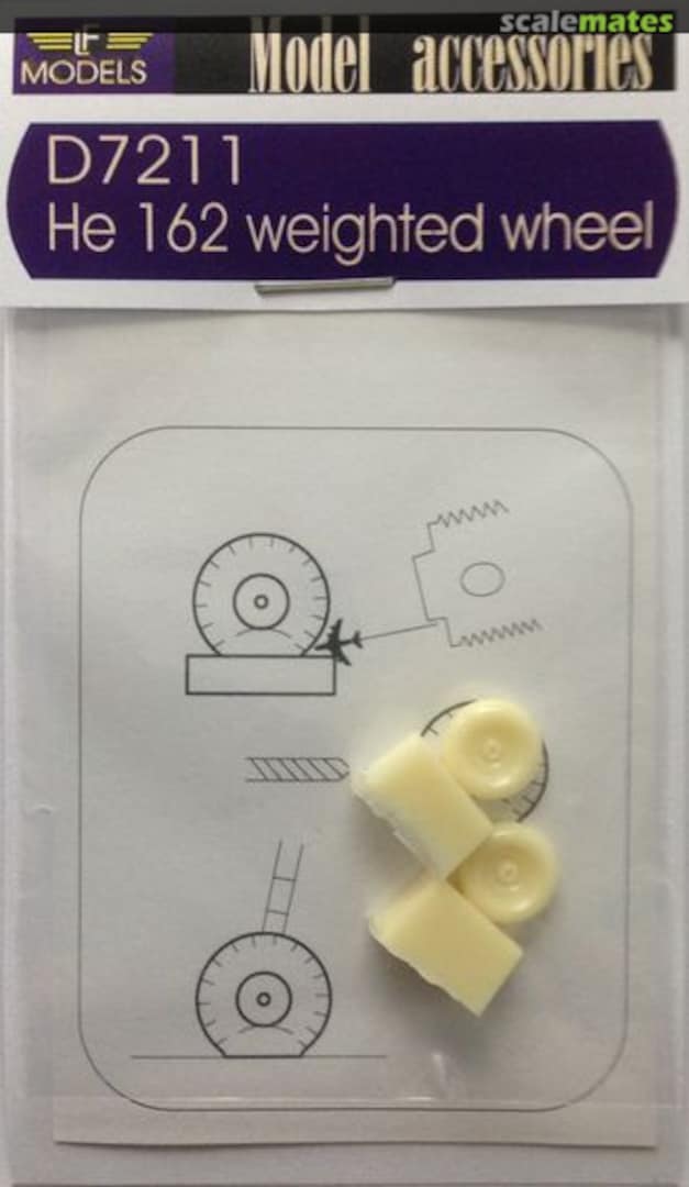 Boxart He 162 Weighted Wheels D7211 LF Models