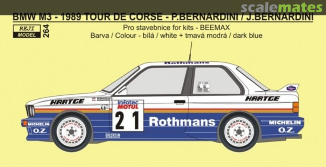 Boxart BMW M3 E30 Tour de Corse 1989 264 REJI Model