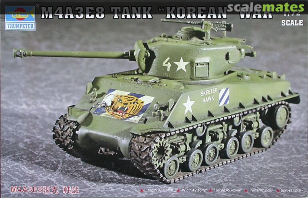 Boxart M4A3E8 Tank 07229 Trumpeter