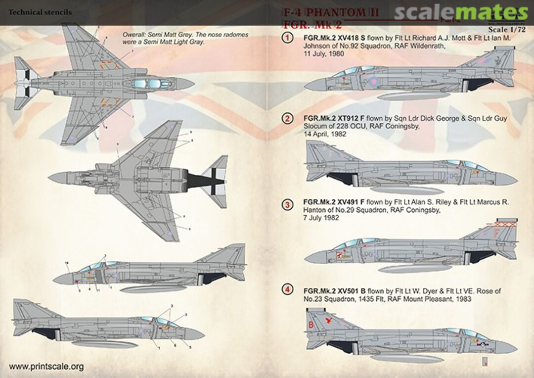 Boxart F-4 Phantom II FGR.Mk 2 72-285 Print Scale